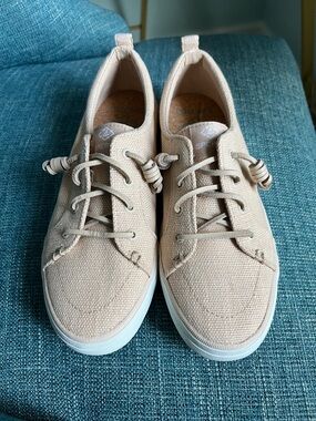 Sperry Natural Canvas Casual Lace-Up Sneakers